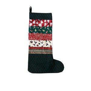 Jumbo 25" Quilted Stocking‎ Christmas Advent Calendar Gift Pockets Santa
